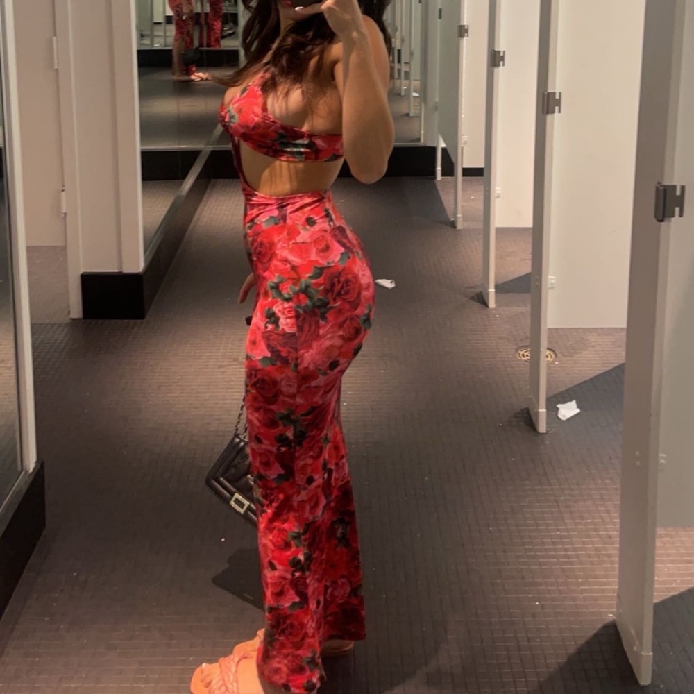 Floral Cutout Dress